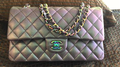 chanel iridescen purple classic flap|best chanel flaps.